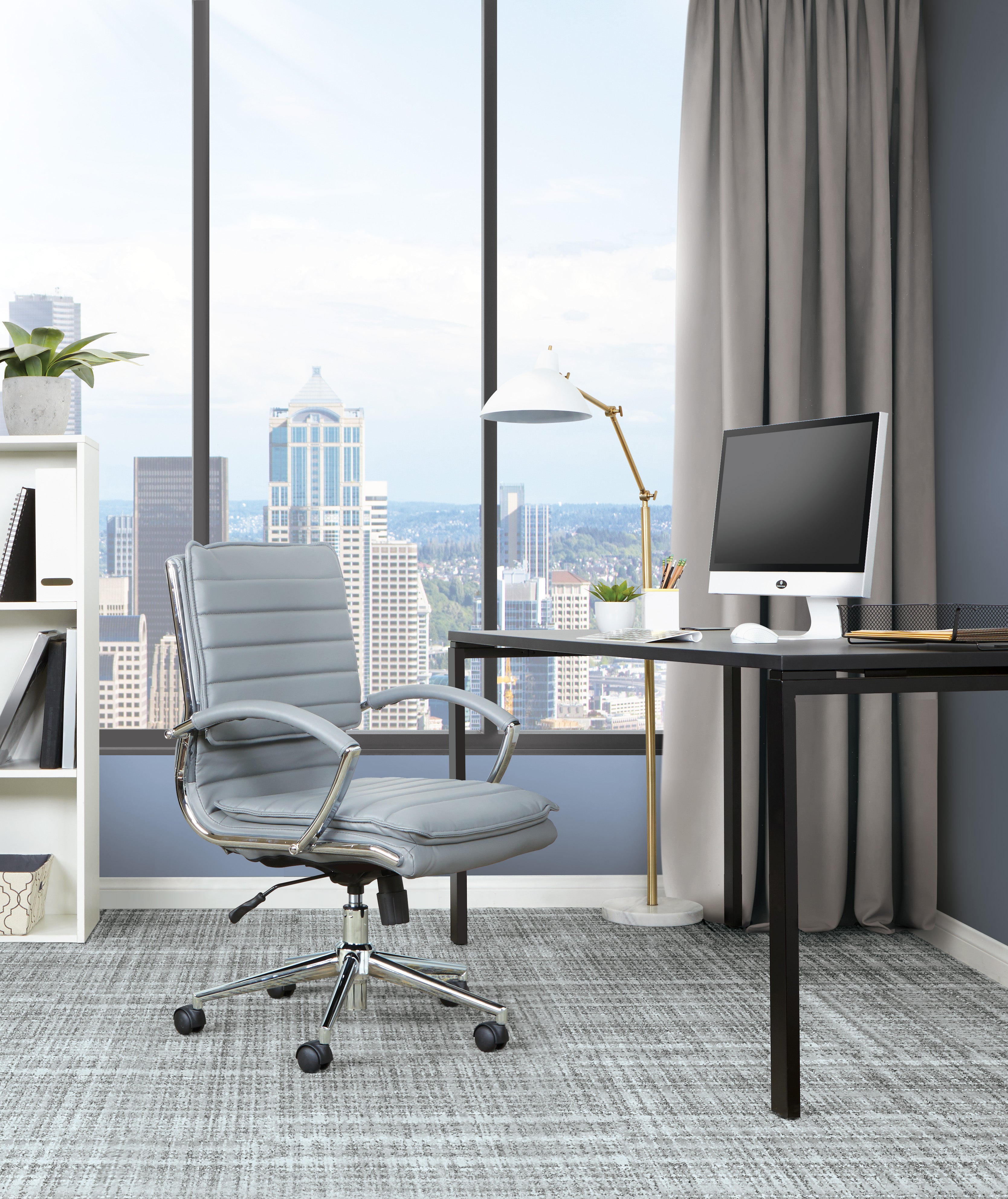 Mid Back Manager's Faux Lthr Chair